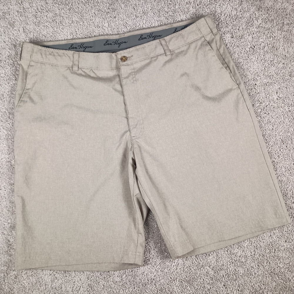 Ben Hogan Performance Heather Golf Shorts Men's Size 42 Khaki